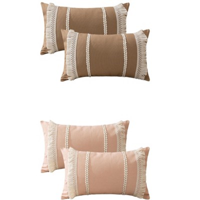 REGALWOVEN 4 Pcs Boho Modern Striped Decorative Throw Pillow Cover for Living Room Bed Sofa
