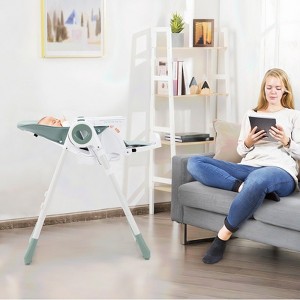 Baby High Chair with Adjustable Height & Footrest, Folding Highchairs for Babies and Toddlers with 5-Point Harness & 5-Recline Positions - 1 of 4