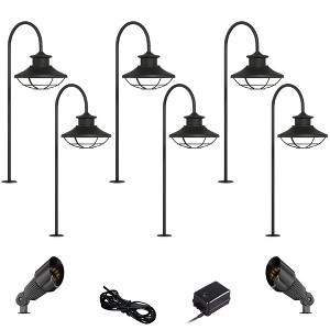 John Timberland Braden Textured Black 10-Piece LED Path and Spot Light Set - 1 of 4