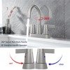 2-Handle Bathroom Sink Faucet 360 Degree High Arc Swivel Spout Centerset 4 Inch Vanity Faucet - 4 of 4