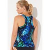 Swimsuits for All Women's Plus Size Chlorine Resistant High Neck Racerback Tankini Top - image 3 of 3