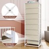 Crestlive Products 8 Drawers Vertical Dresser dressers for bedroom Storage Tower with Sturdy Steel Frame Wood Top Easy Pull Fabric Bins Handles - image 4 of 4