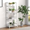 Tangkula 4-Tier Bamboo Storage Rack Plant Flower Holder Display Shelves White - 3 of 4