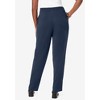 Jessica London Women's Plus Size Stretch Knit Crepe Straight Leg Pants - 3 of 4