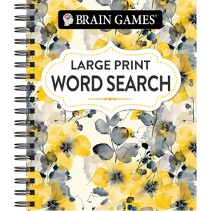 Brain Games - Large Print Word Search (Floral) - (Brain Games Large Print) by  Publications International Ltd & Brain Games (Spiral Bound) - 1 of 1