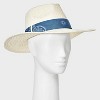 Straw Fedora Hat with Bandana Detail - Universal Thread™ Off-White - 2 of 4