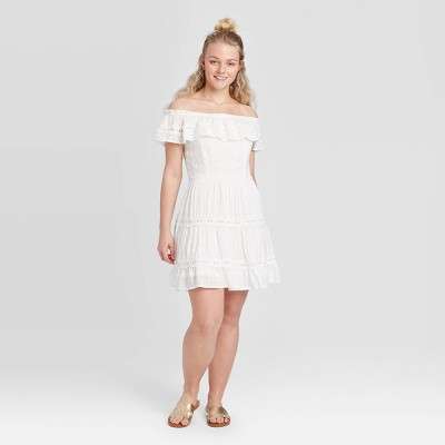 target white lace dress