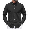 COOFANDY Mens Long Sleeve Button Down Shirt Casual Untucked Shirts for Men Oxford Dress Shirts - 2 of 4