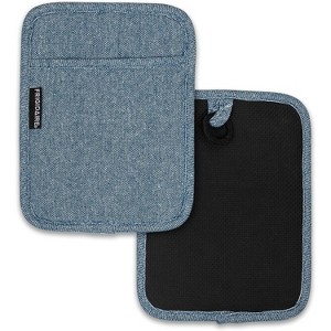 Home Mart Goods Blue Heat Resistant Thick Soft Quilted Lining Kitchen Oven Pot Holders With Neoprene and Cotton Non-slip - 2 Pack - 1 of 1