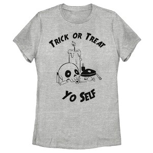 Women's Lost Gods Halloween Trick Or Treat Yourself T-Shirt - 1 of 4