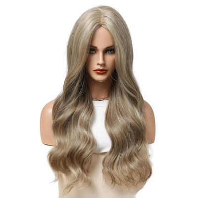 Jessie's Wig 26 Inch Long Wavy Wig For Party Synthetic Wig Dark Brown 1 Pc/Pack
