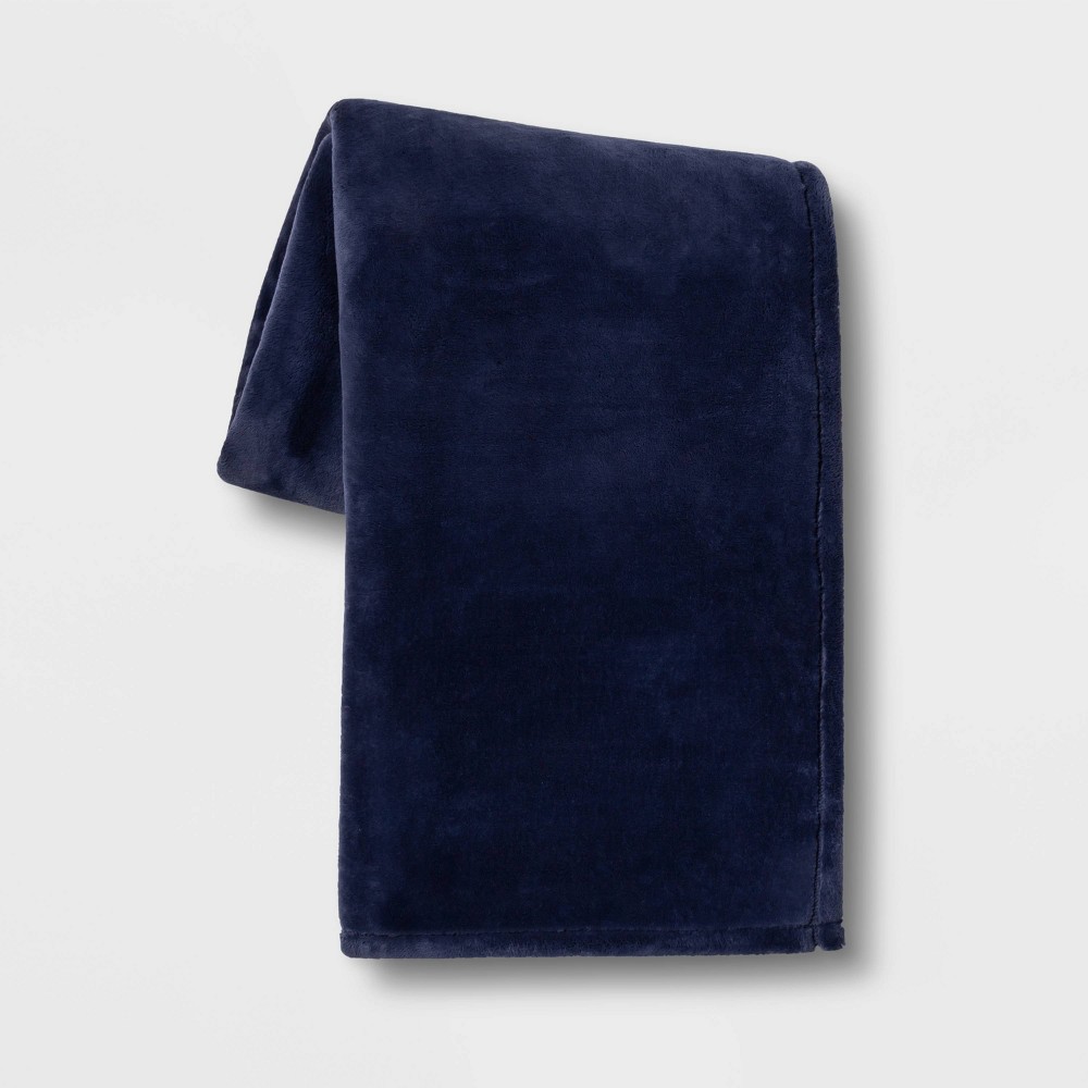 Oversized Primalush Throw Blanket Dark Blue - Threshold™