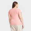 Women's Slim Fit Short Sleeve Ribbed Scoop Neck T-Shirt - A New Day™ - 2 of 3