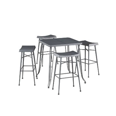 5pc Carson Pub Dining Set Gray - Boraam