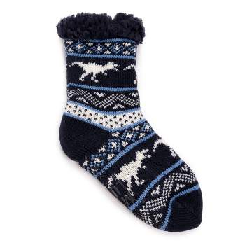 MukLuks Men's slipper Cabin socks Multi-colored Size L/XL