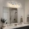 DORESshop 24 in. 3-Light Chrome Bathroom Vanity Light Wall Sconce with Clear Glass Shades for Bathroom - 2 of 4