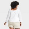 Women's Balloon 3/4 Sleeve Square Neck Blouse - A New Day™ - 2 of 3
