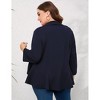 Clearlove Womens Plus Size 3/4 Sleeves Cardigan Lightweight Open Front Draped Ruffles Shawls Wraps Shrugs - 2 of 4