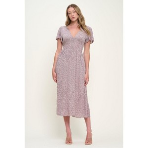 WEST K Women's Ingrid Flutter Sleeve Gauze Midi Dress - 1 of 4