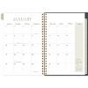 Leah Bisch Weekly/Monthly Floral Planner, Floral Artwork, 8.5 x 6.38, Blue/White/Gold Cover, 12-Month (Jan to Dec): 2025 - 2 of 4