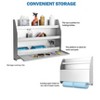 Dual Aluminum Helmet Storage Cabinet - Wall-Mounted Organizer for Trailer, Garage & Shop - 3 of 4