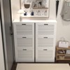 Okak Shoe Cabinet, Freestanding Shoe Organizer with 3 Flip Drawers, Shoe Storage Cabinet for Entryway, Living Room, Hallway, White - 3 of 4