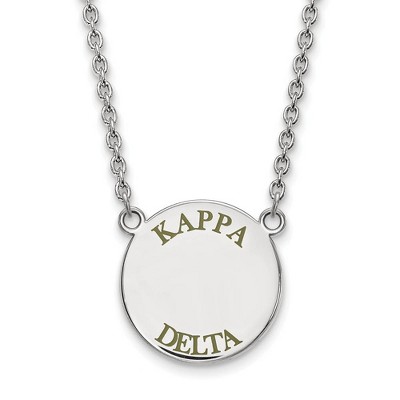 Black Bow Jewelry Sterling Silver Kappa Delta Greek Life Necklace 18 Inch