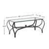 Coffee Table Set Of 3, Living Room Tables Set With 2 Square End Side Table, Rectangle Long Desk, Retro Living Room Set - 3 of 4