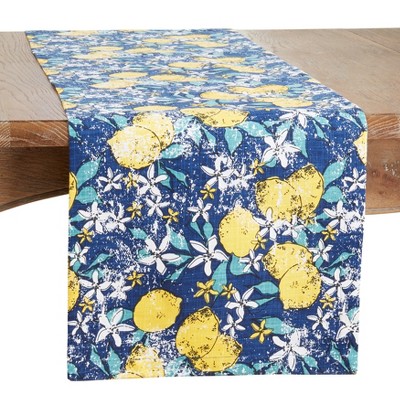 Saro Lifestyle Lemon Design Dining Table Runner