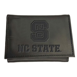 Evergreen NCAA North Carolina State Wolfpack Black Leather Trifold Wallet Officially Licensed with Gift Box - 1 of 1