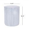 GDFStudio Abney Outdoor Lightweight Concrete Side Table, Gray Blue - 3 of 4