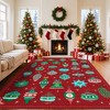 Washable Christmas Area Rug for Living Room Bedroom, Winter Holiday Decorative Dining Room Carpet, Low Pile Non Slip Floor Cover for Office - 3 of 4