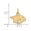Black Bow Jewelry 14k Yellow Gold Plated Sterling Silver Nashville Predators NHL Extra Small Pendant - 2 of 3