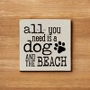 Slickblue Dog and Beach Wood Sign, Knotty Pine Material, Wall or Shelf Decor, Rustic Style, 7x7 Inches, Multiple Colors - 3 of 3
