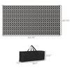 Resenkos Floor Mat Carpet,Indoor Door Mat,Reversible Outdoor Rug Carpet RV Camping Rugs with Carry Bag, 9' x 18', Black & White Clover 215" Black - 4 of 4