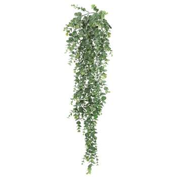 Vickerman 32" Artificial Green Hanging Mini Leaf Eucalyptus Bush, 2 per Pack.