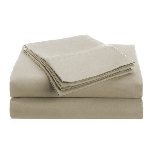 Brushed Microfiber Sheets, Modern Solid Deep Pocket Breathable Bed Sheet  Set, Twin Extra Long, Tan - Blue Nile Mills : Target