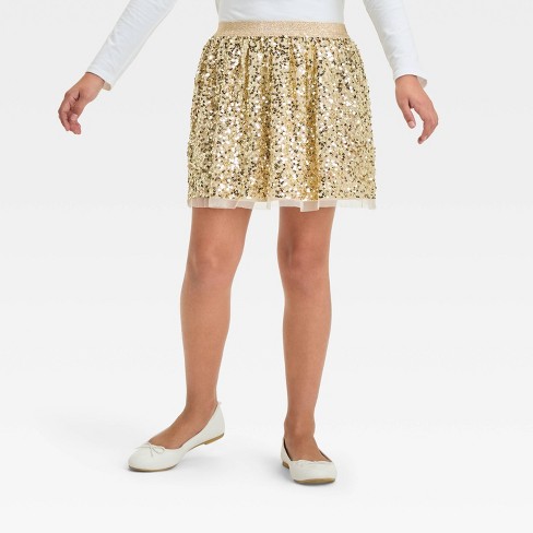 Gold sequin skirt xl best sale