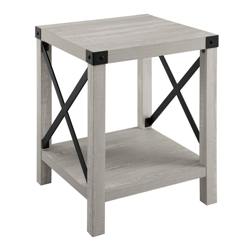 Sophie Rustic Industrial X Frame Side Table - Saracina Home, 1 of 14