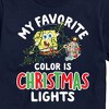 Men's - SpongeBob SquarePants - My Favorite Color Is Christmas Lights Spongebob and Gary Short Sleeve Graphic T-Shirt - 2 of 4