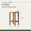 Maven Lane Clara Backless Boucle Fabric Counter Height Bar Stool - 3 of 4