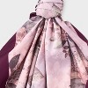 Floral Print Tail Bow Hair Twister - A New Day™ purple/cream - 3 of 3