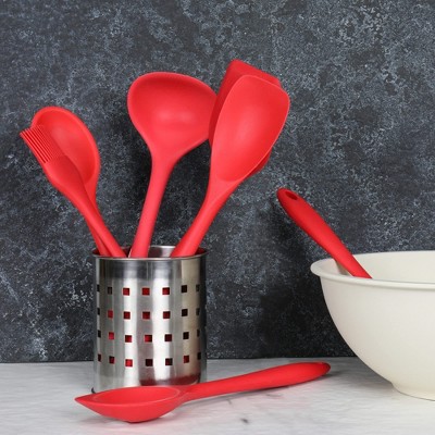 CHEF CRAFT 5 Piece Premium Silicone Kitchen Tool and Utensil Set Pink — фото 2