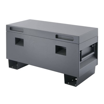 TRINITY TXKPGR-0502 36 Inch Steel Indoor/Outdoor Job Site Box with Matte Rust Proof Powder Coated Finish, Carrying Handles, and Gas Lifts