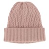CTM Women's Solid Braided Knit Winter Beanie Hat - 4 of 4