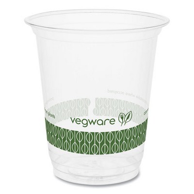 Vegware 76-Series Cold Cup, 7 oz, Clear/Green, 1,000/Carton