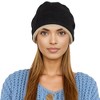 Anna-Kaci Comfy Warm Knit Slouchy Beanie Hat Double Color Roll Up Edge Ski Cap - 2 of 4