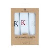 Umo Lorenzo Men's Cotton Boxed Initial Alphabet Handkerchiefs (Pack of 3) - 2 of 4