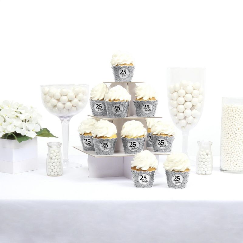 Big Dot of Happiness We Still Do - 25th Wedding Anniversary Party Decorations - Party Cupcake Wrappers - Set of 12, 2 of 5