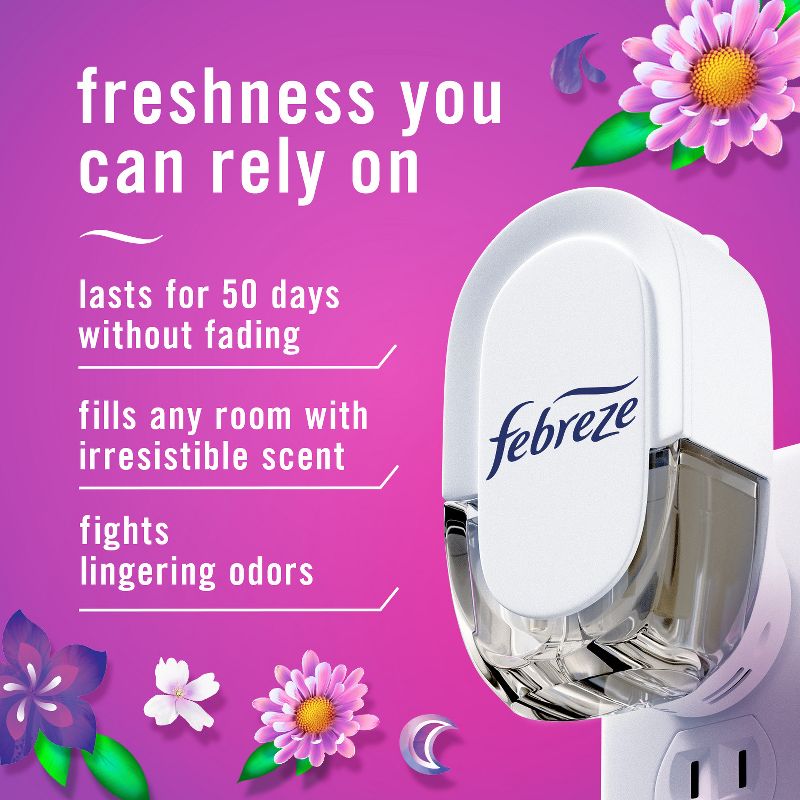 Febreze Odor-Fighting Fade Defy Plug Air Freshener Refill - Gain Moonlight Breeze - 0.87 fl oz/2pk, 3 of 15